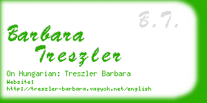 barbara treszler business card